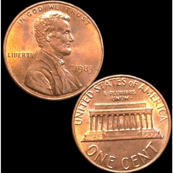 1983 Lincoln Cent Penny Error Coin Possible Die Clash and Double Die Error READ - Picture 1 of 10